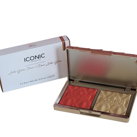 Iconic London Silk Glow Duo/Duo Silk Glow Blush and Highlight Duo Coral Glow - Picture 3 of 12